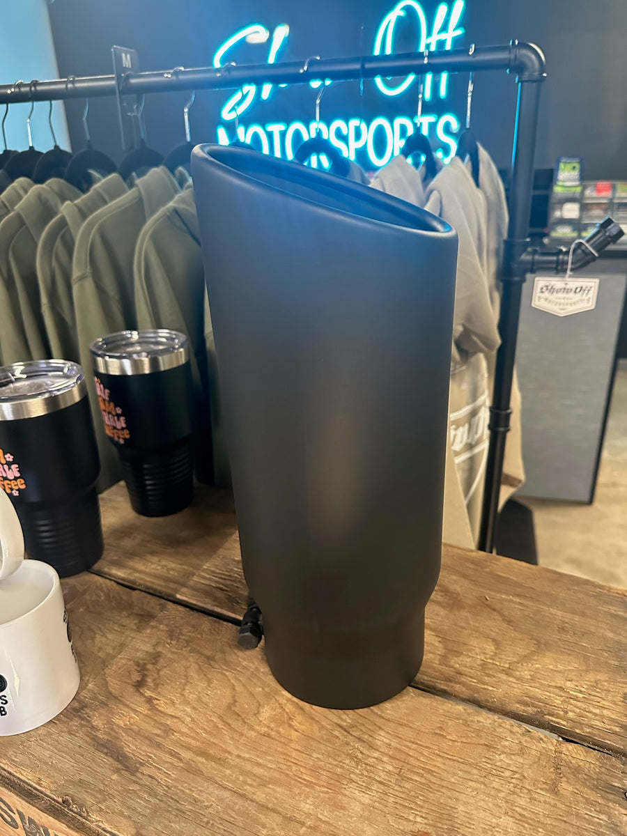 Black 5" Inlet Exhaust Tip, 6" Outlet Show Off Motorsports