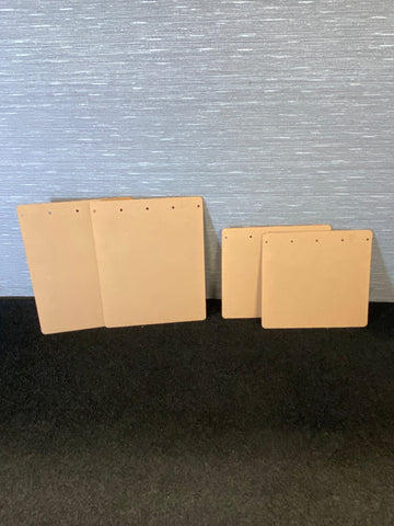 Show off Mud flap replacement clear polycarbonate sheets sold in pairs