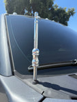 polished  Fat  Billet Antenna  2 Pc.     9" Tall