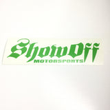 Show Off Sticker Green Stickers