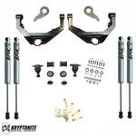 Kryptonite Stage 3 Leveling Kit With Fox Shocks 2001-2010 With Cam Bolt Kit +($64.99) Steering