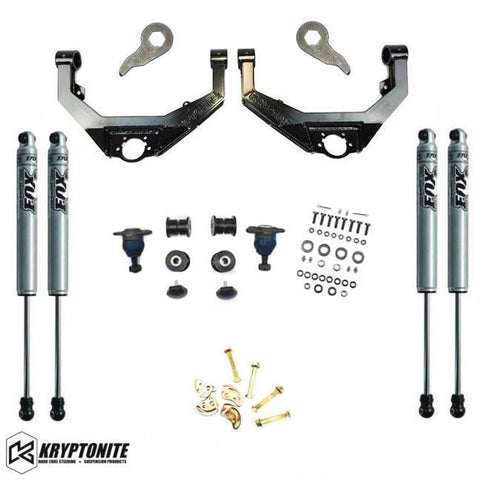 Kryptonite Stage 3 Leveling Kit With Fox Shocks 2001-2010 With Cam Bolt Kit +($64.99) Steering