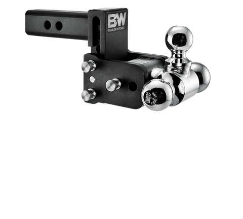 B&w Tow Stow Adjustable Ball Mount 3 Drop - 3.5 Rise 2 Shank Black Truck Accessories