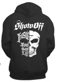 BLACK SHOW OFF PERFORMANCE LOGO SKULL HOODIE