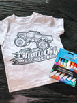 Color on Kid’s Monster Truck Flame Logo T-Shirt