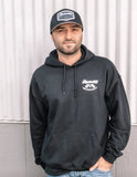 BLACK SHOW OFF PERFORMANCE LOGO SKULL HOODIE