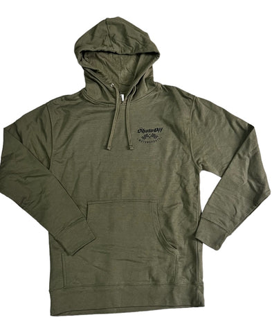 Army Green SHOW OFF PERFORMANCE LOGO HOODIE