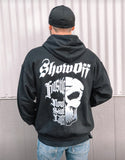 BLACK SHOW OFF PERFORMANCE LOGO SKULL HOODIE